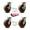 Service Caster 10'' Heavy Duty High Temp Phenolic Caster Set 4 Swivel Locks 2 Brakes, 4PK CRAN-KP92S1030-PHRHT-SLB-BSL2-BSL2 - alternate 5